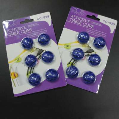 different colors self-adhensive wire holder cable clips with logo